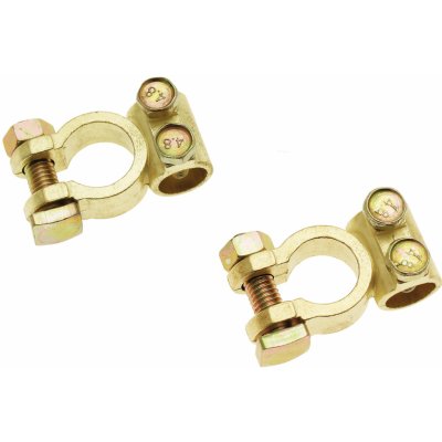 Svorky akumulátoru, kulaté, mosaz, 1 pár - BGS 1408 – Sleviste.cz