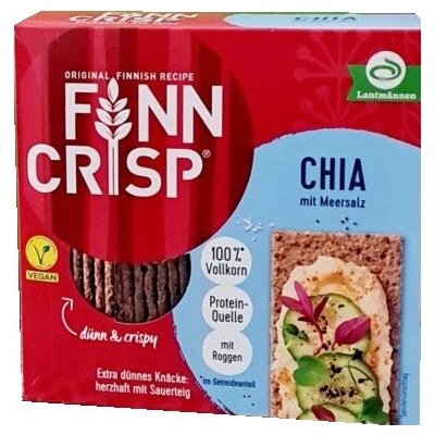 Finn Crisp Křehké plátky žitné s chia semínky a mořskou solí 195g – Zboží Dáma