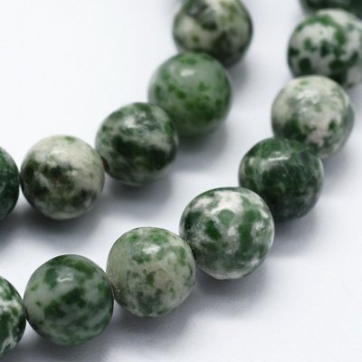 NUBIO Přírodní jaspis - korálky, zelenobílé, 8 mm – Zboží Dáma