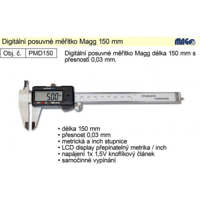 Magg PMD150 Posuvné měřítko digitální 150 mm + kufr – Zboží Mobilmania