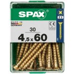 Spax Uni vrut zápust.hlava PZ/Z2 4CUT a plným závitem Yellox 45 x 60 mm 30 ks – Hledejceny.cz