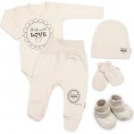 Baby Nellys Soupravička do porodnice 5D Made with love béžová cappuccino – Zboží Dáma