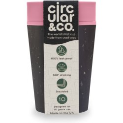 Circular&Co Kelímek rCup černý růžový 227 ml