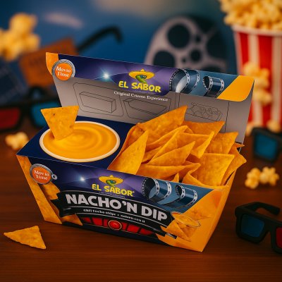El Sabor Nachos tortilla chipsy a cheese dip snack box 175 g – Zboží Dáma