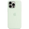 Pouzdro a kryt na mobilní telefon Apple Apple iPhone 15 Pro Max Silicone Case MagSafe Soft Mint MWNQ3ZM/A