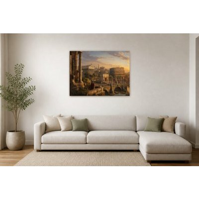 Obraz na plátně – Idealizovaný pohled na starověký Řím 120 × 90 cm – Hledejceny.cz