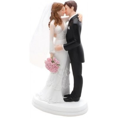 Paris Dekorace Svatební figurka ženich a nevěsta, růže – Zboží Mobilmania