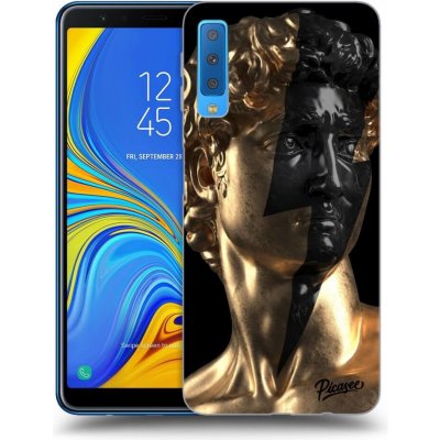 Pouzdro Picasee silikonové Samsung Galaxy A7 2018 A750F - Wildfire - Gold černé – Zbozi.Blesk.cz