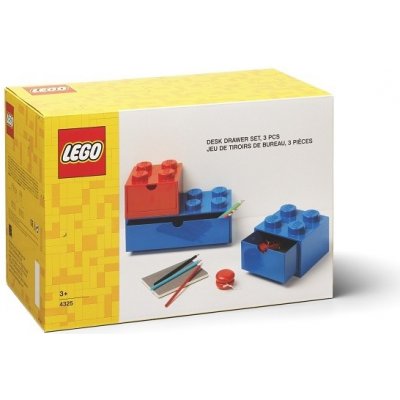 LEGO® stolní box se zásuvkou Multi-Pack 3ks modrá/červená LEGO43250800 – Hledejceny.cz