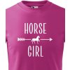 Dětské tričko dětské tričko Horse girl, Purpurová