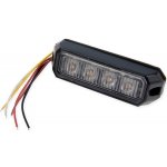 Výstražné světlo 4xLED oranžové 12/24V -zábleskové
