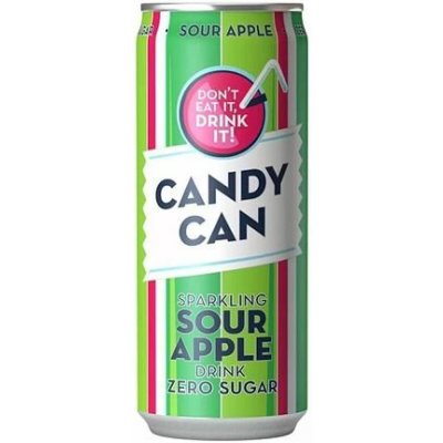 Candy Can sycená limonáda bez cukru s příchutí kyselého jablka 330 ml – Sleviste.cz