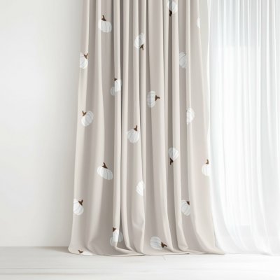Goldea bavlněný závěs - dýně na krémovém 220x150 cm – Hledejceny.cz