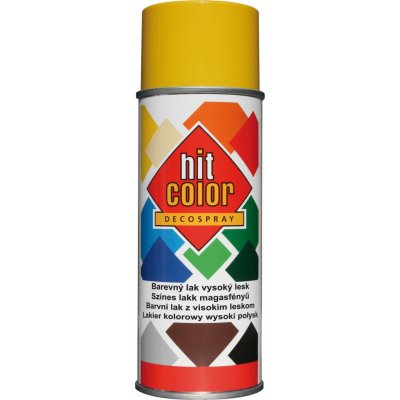 hitcolor Barva lesklá 400 ml RAL 1021 hořčičná