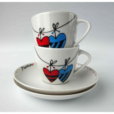 Espresso hrnek - srdíčka – Zboží Mobilmania