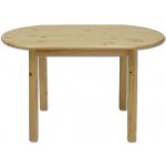 Nábytek z lesa - Oválný jídelní stůl z masivu borovice ST106 - 115x75 / 150x75 cm