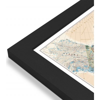 National Geographic Kanada - nástěnná mapa Executive 97 x 81 cm Varianta: mapa v dřevěném rámu, Provedení: Pegi černý