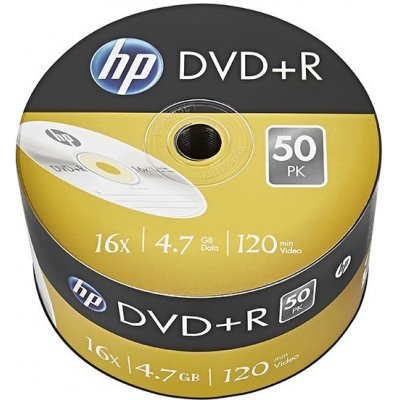 HP DVD+R 4,7GB 16x, spindle, 50ks (69305) – Zboží Mobilmania