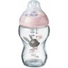 Láhev a nápitka Tommee Tippee kojenecká láhev C2N skleněná potisk Pink 250ml