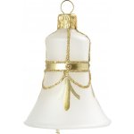 Bella Rose Skleněná vánoční ozdoba Zvonek Bílá Mat bílá barva sklo – Zbozi.Blesk.cz