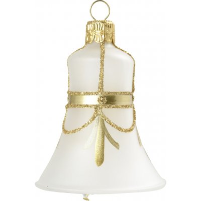 Bella Rose Skleněná vánoční ozdoba Zvonek Bílá Mat bílá barva sklo – Zbozi.Blesk.cz