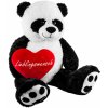 Plyšák BRUBAKER XXL Panda velká s oblíbeným lidským srdcem medvídek 100 cm