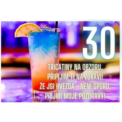 Kartička k narozeninám 30 – Zbozi.Blesk.cz