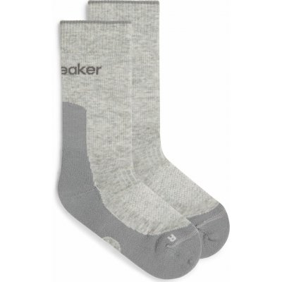 Icebreaker Wmns Hike+ Light Crew Blizzard Heather/Alloy – Zboží Dáma