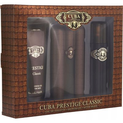Cuba Prestige Men Classic EDT 90 ml + EDT 35 ml + sprchový gel 200 ml dárková sada – Zboží Mobilmania