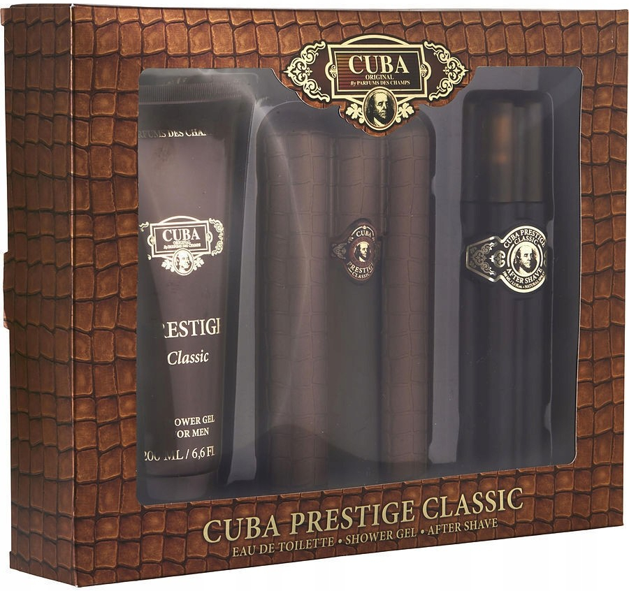 Cuba Prestige Men Classic EDT 90 ml + EDT 35 ml + sprchový gel 200 ml dárková sada