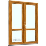 Kömmerling balkonové dveře 70 AD s příčkou O+OS klapačka pravé winchester/bílá 150 x 230 cm oboustranná klika + FAB + hliníkový práh – Hledejceny.cz