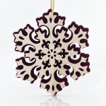 Eurolamp vánoční dekorace závěsná sněhová vločka dřevěná 14 x 0,5 x 15 cm 1 ks – Hledejceny.cz