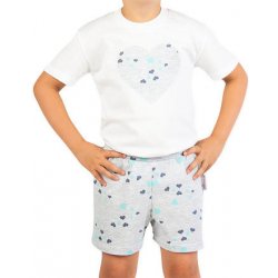 ObleCzech dětské pyžamo srdíčka bílá
