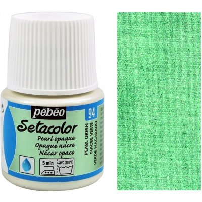 Barva na textil PEBEO Setacolor Opaque Pearl 45 ml Pearl Green – Zboží Dáma