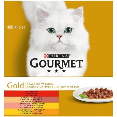 Gourmet Gold Cat kousky ve šťávě 8 x 85 g