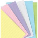 Filofax -Náplň, Osobní, papír linkovaný, mix barev pastel (6 barev)