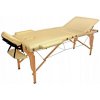 Masážní stůl a židle Pro salony Ekonomic 3 zónový dřevěný masérský stůl beige