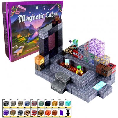 iMex Toys Magnetická stavebnice 125 ks ve stylu minecraft – Zboží Živě