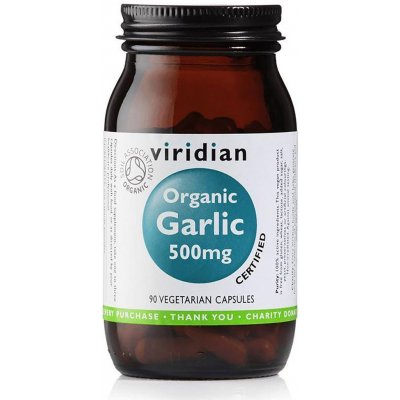 Viridian Organic Garlic 500 mg 90 kapslí
