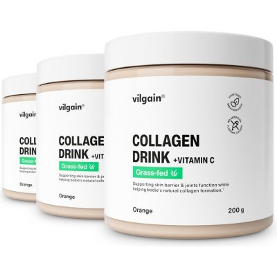 Vilgain Collagen Drink + Vitamin C 3 x pomeranč 200 g – Hledejceny.cz