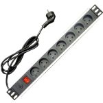 OEM 19" napájecí panel 7x220V-1,8m PPO Black+přep.ochr.16A 9610 – Hledejceny.cz
