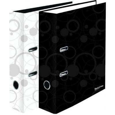 Karton P+P pákový pořadač Black & White A4 8 cm bílý – Zboží Živě