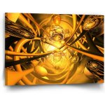 Sablio Obraz Žlutá abstrakce - 90x60 cm – Hledejceny.cz