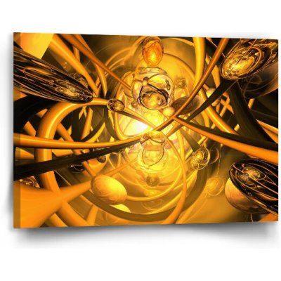 Sablio Obraz Žlutá abstrakce - 90x60 cm – Hledejceny.cz