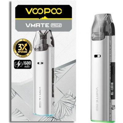 VooPoo VMate Pro 2 Pod 1500 mAh Glacier Silver 1 ks – Zboží Dáma