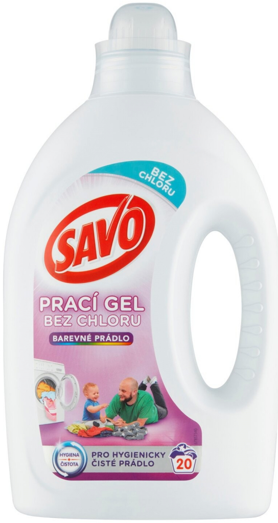 Savo Color bez chloru prací gel na barevné prádlo 20 PD 1 l od 93 Kč -  Heureka.cz