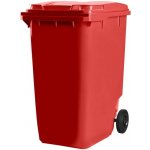 Plastik Gogić Plastová popelnice 360 l červená – Zboží Mobilmania