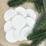 DIY Sada přírodních dřevěných vánočních ozdob, 10 ks, WHITE ORCHID – Hledejceny.cz