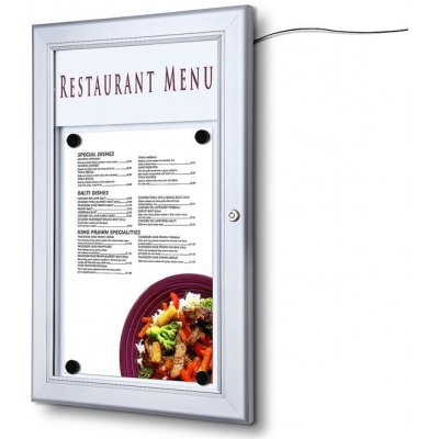 A-Z Reklama CZ Menu Board SCZ venkovní prosvětlená LED vitrína 1 x A4 – Zboží Mobilmania