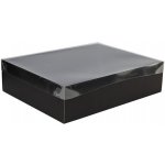Dárková krabice s průhledným víkem 350x250x100 mm, černá – Zboží Dáma